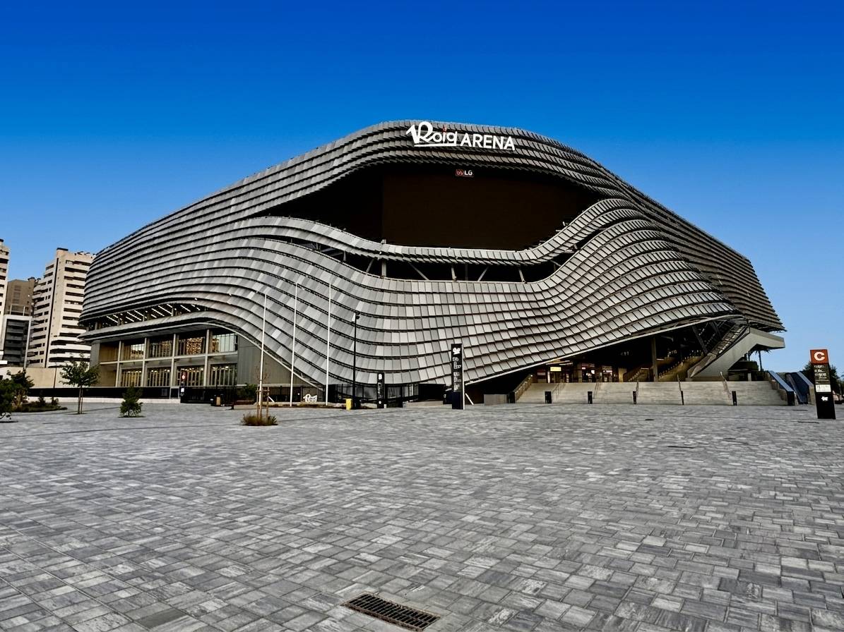 Roig Arena terminado en Valencia, obra con muros pantalla ejecutados por PANTALLAX